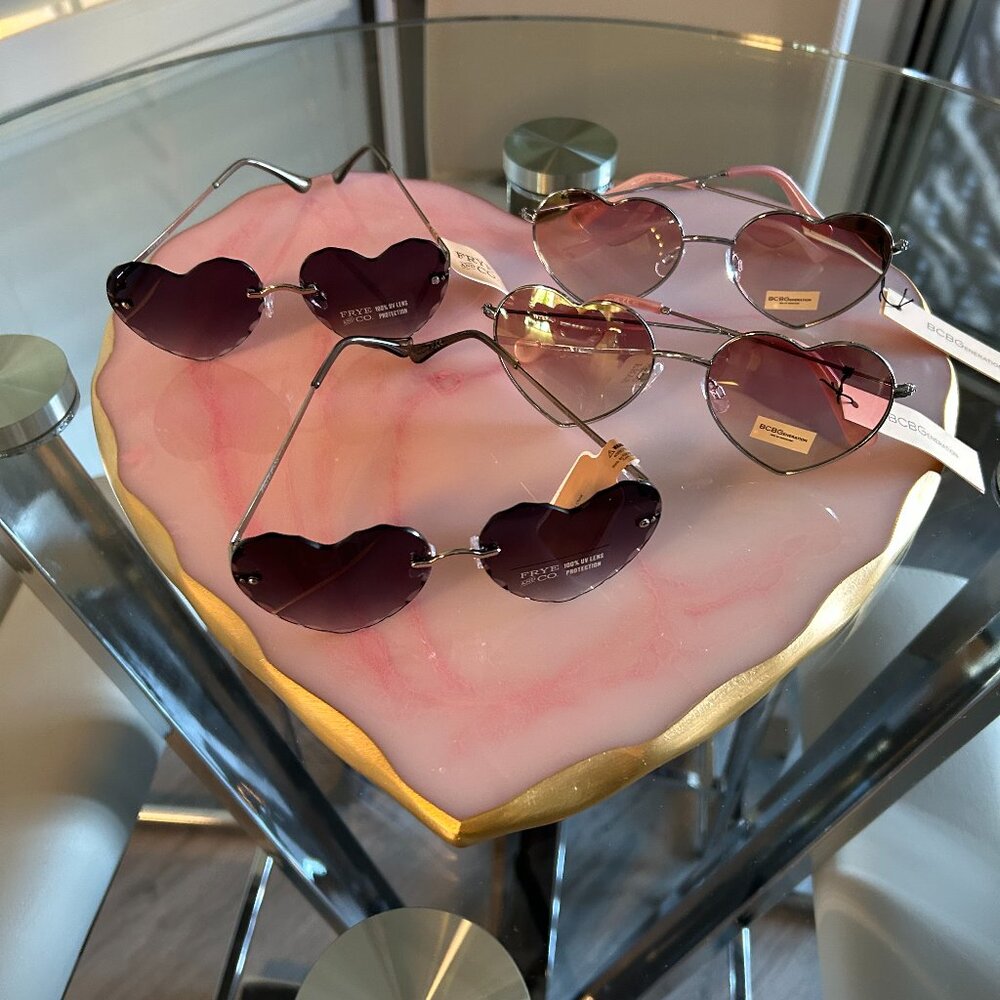 Set of 4 Desinger Heart Shaped Sunglasses